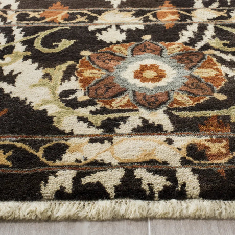 Safavieh Oushak 4'-0" x 6'-0" Rug in Dark Brown / Multi