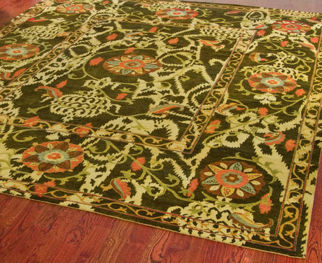 Safavieh Oushak 10'-0" x 14'-0" Rug in Dark Brown / Multi