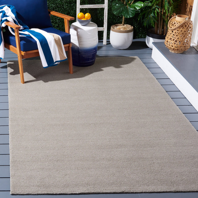 Safavieh Outdoor Micro-Loop Omp101F Grey Rug.