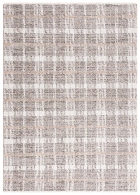 Safavieh Oxford Plaids 300 4'-0" x 6'-0" Rug in Light Grey / Grey