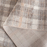 Safavieh Oxford Plaids 300 4'-0" x 6'-0" Rug in Light Grey / Grey