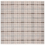 Safavieh Oxford Plaids 300 6'-7" x 6'-7" Rug in Light Grey / Grey