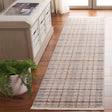 Safavieh Oxford Plaids 300 2'-0" x 8'-0" Rug in Grey / Beige