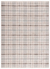 Safavieh Oxford Plaids 300 4'-0" x 6'-0" Rug in Grey / Beige