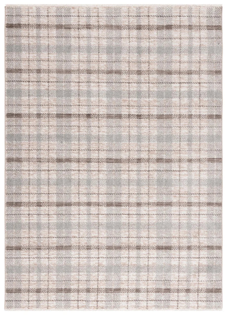 Safavieh Oxford Plaids 300 4'-0" x 6'-0" Rug in Grey / Beige