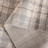 Safavieh Oxford Plaids 300 4'-0" x 6'-0" Rug in Grey / Beige
