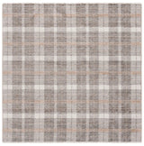 Safavieh Oxford Plaids 300 6'-7" x 6'-7" Rug in Grey / Beige