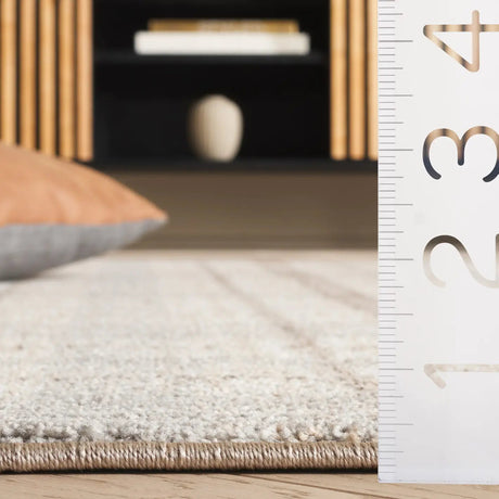 Safavieh Oxford Plaids 300 4'-0" x 6'-0" Rug in Grey / Beige