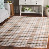 Safavieh Oxford Plaids 300 4'-0" x 6'-0" Rug in Beige / Green
