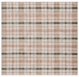 Safavieh Oxford Plaids 300 6'-7" x 6'-7" Rug in Beige / Green