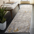 Safavieh Palma 2'-2" x 9'-0" Rug in Grey / Gold