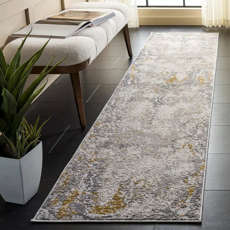 Safavieh Palma 2'-2" x 9'-0" Rug in Grey / Gold