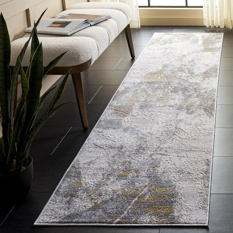 Safavieh Palma 2'-2" x 9'-0" Rug in Grey / Gold