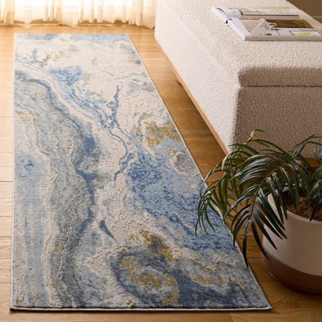 Safavieh Palma 2'-2" x 9'-0" Rug in Grey / Teal