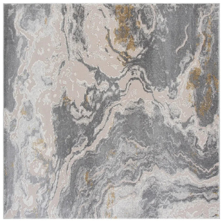 Safavieh Palma 6'-7" x 6'-7" Rug in Grey / Gold