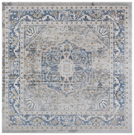 Safavieh Palma 6'-7" x 6'-7" Rug in Grey / Teal