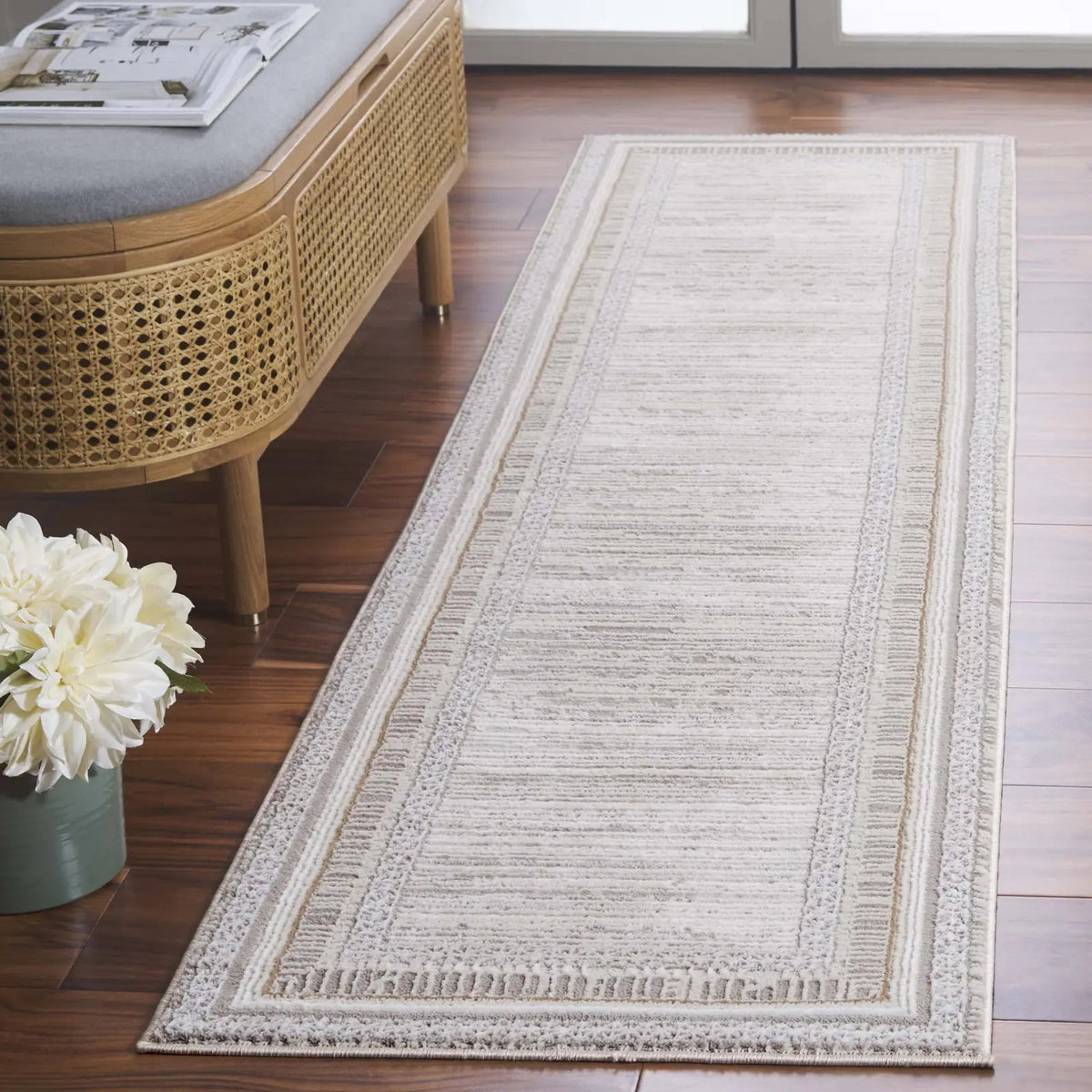 Safavieh Parker 2'-0" x 8'-0" Rug in Taupe / Grey Gold