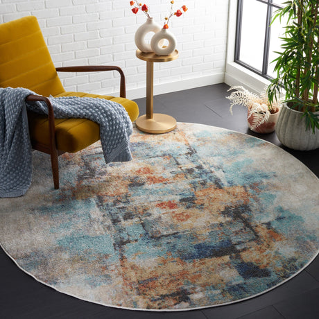Safavieh Phoenix Phx510J Aqua/Gold Rust Rug.