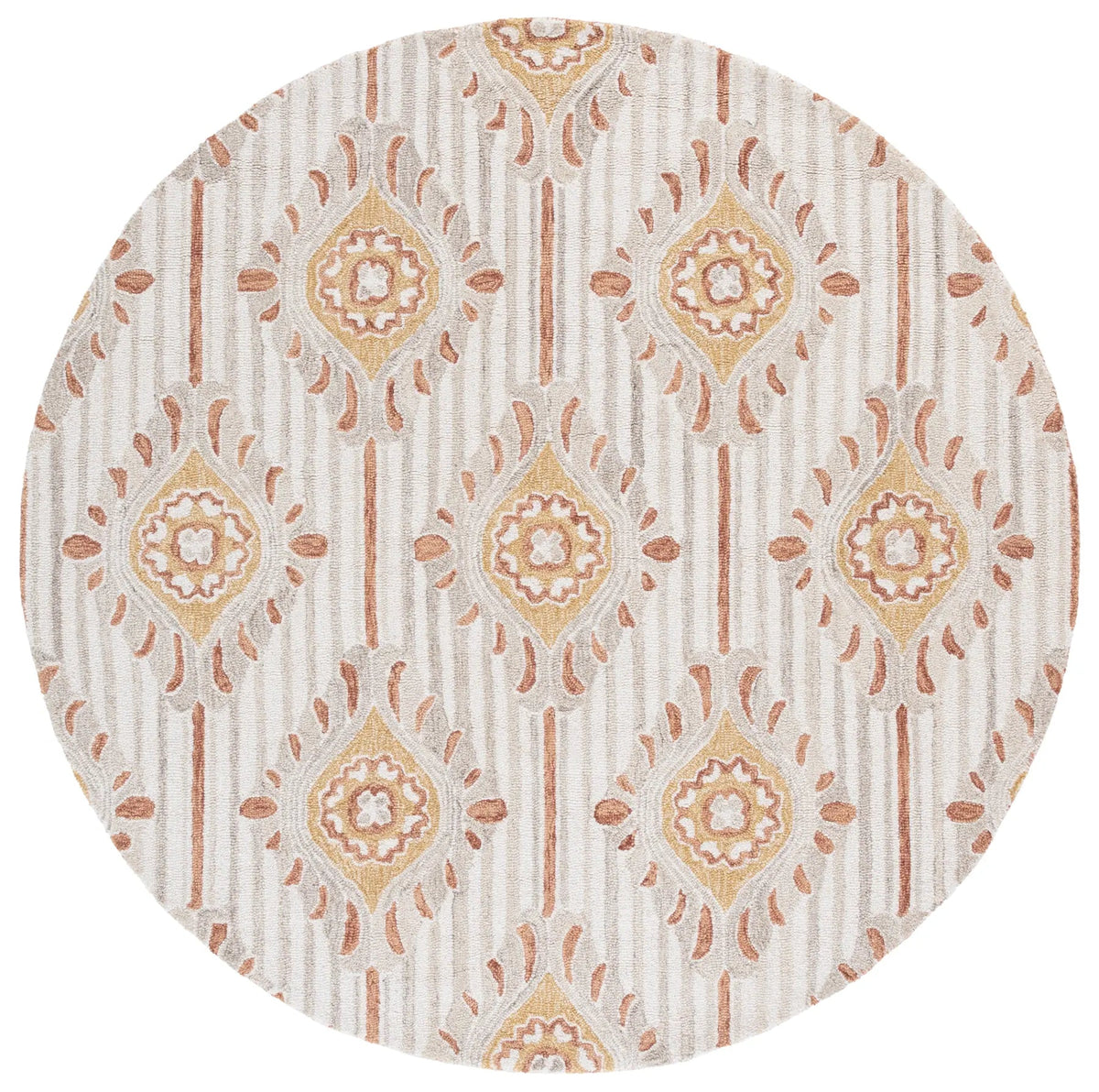 Safavieh Pine 6'-0" x 6'-0" Rug in Beige / Gold