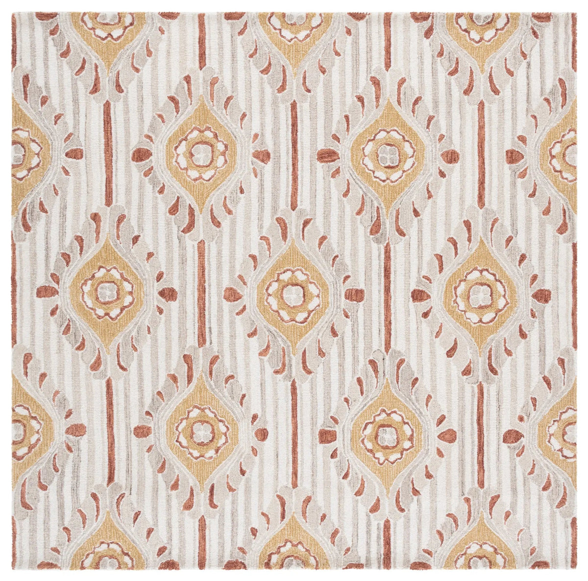 Safavieh Pine 6'-0" x 6'-0" Rug in Beige / Gold