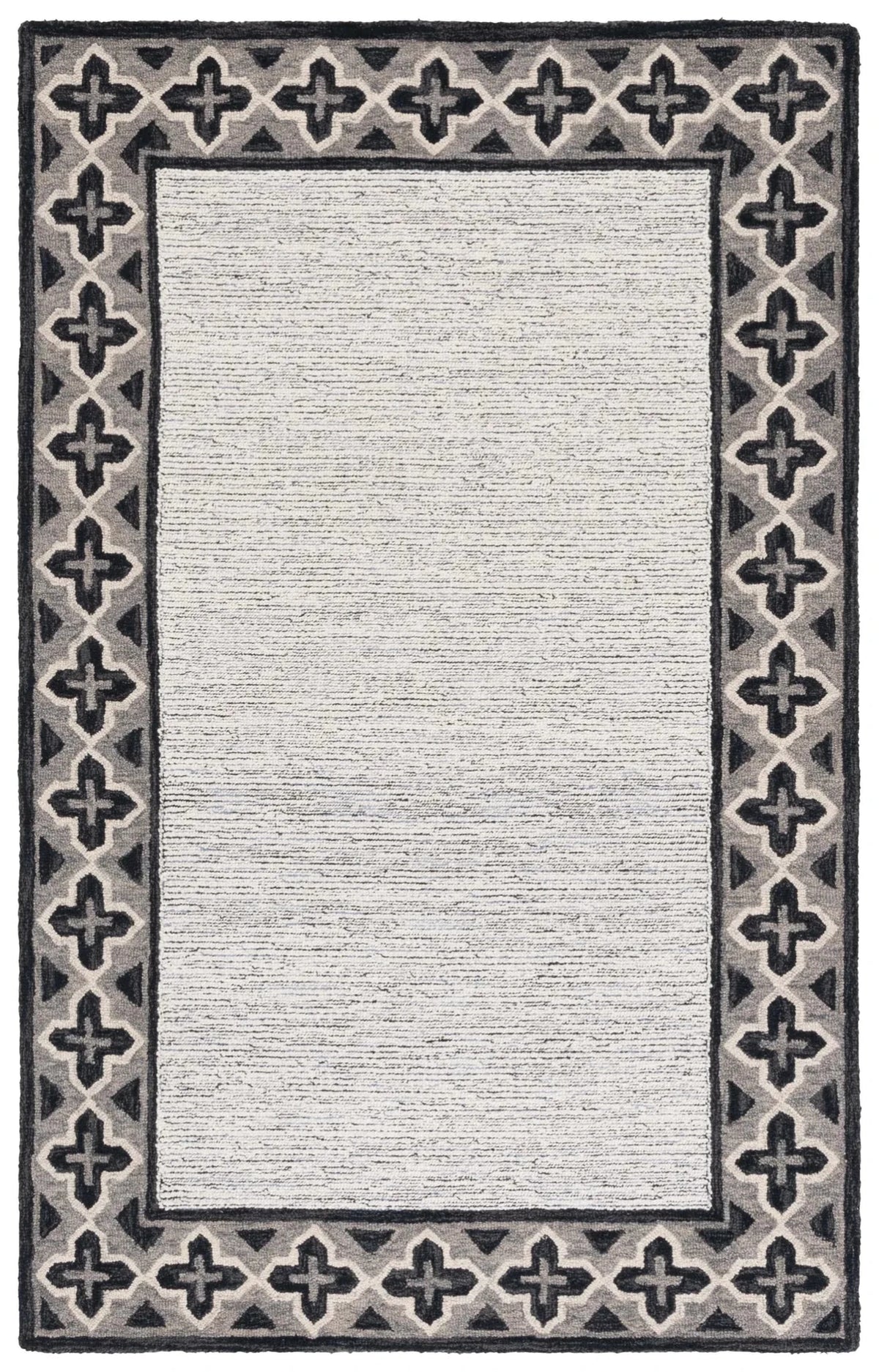 Safavieh Pine 4'-0" x 6'-0" Rug in Charcoal / Ivory