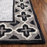 Safavieh Pine 4'-0" x 6'-0" Rug in Charcoal / Ivory