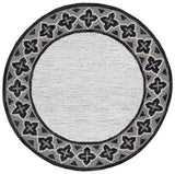Safavieh Pine 6'-0" x 6'-0" Rug in Charcoal / Ivory