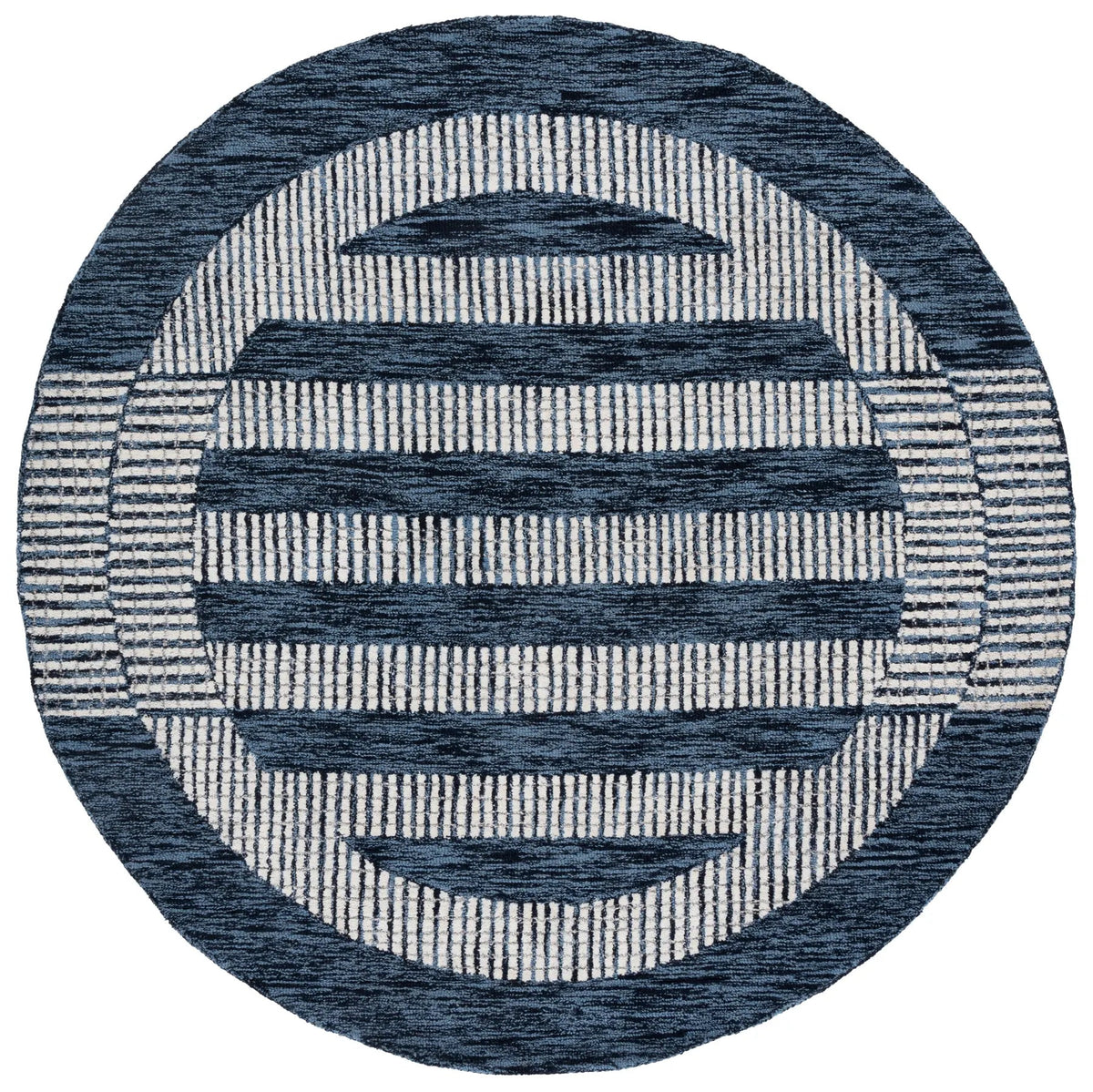 Safavieh Pine 6'-0" x 6'-0" Rug in Navy / Ivory