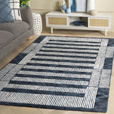 Safavieh Pine 4'-0" x 6'-0" Rug in Navy / Ivory