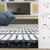 Safavieh Pine 4'-0" x 6'-0" Rug in Navy / Ivory
