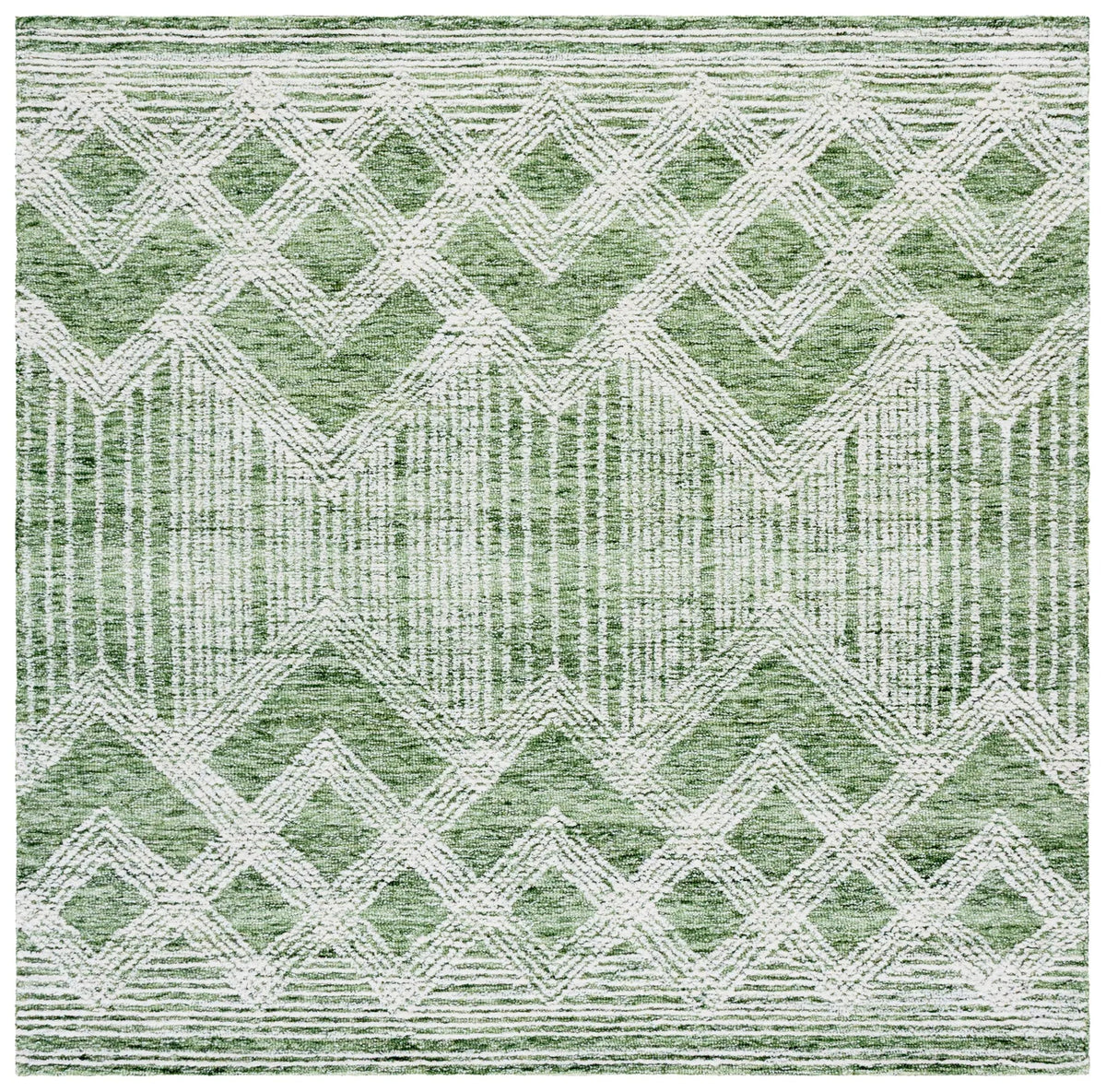 Safavieh Pine 6'-0" x 6'-0" Rug in Sage / Ivory