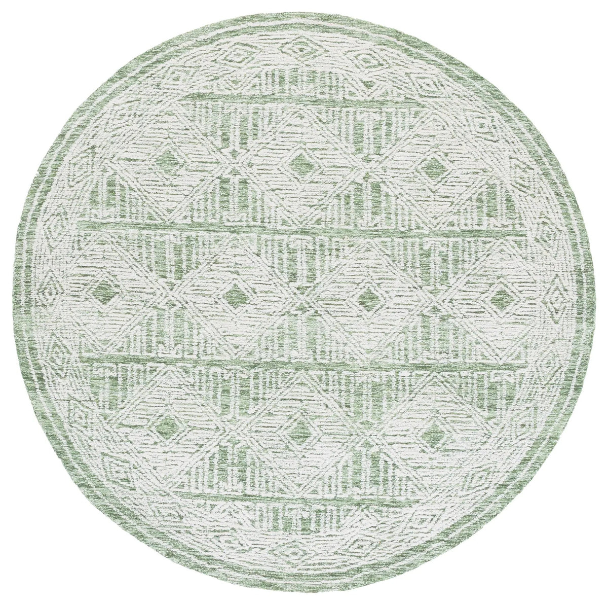 Safavieh Pine 6'-0" x 6'-0" Rug in Green / Ivory