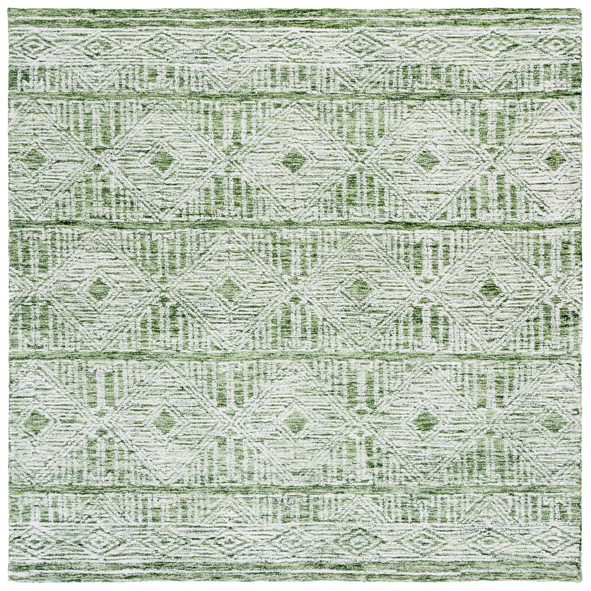 Safavieh Pine 6'-0" x 6'-0" Rug in Green / Ivory
