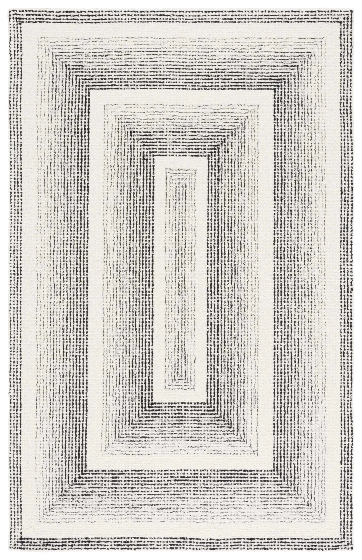 Safavieh Pine 4'-0" x 6'-0" Rug in Black / Ivory