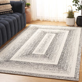 Safavieh Pine 4'-0" x 6'-0" Rug in Black / Ivory