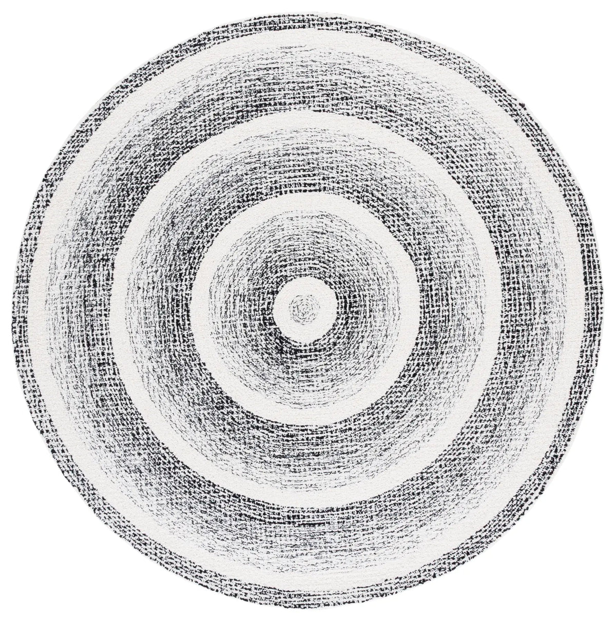 Safavieh Pine 6'-0" x 6'-0" Rug in Black / Ivory