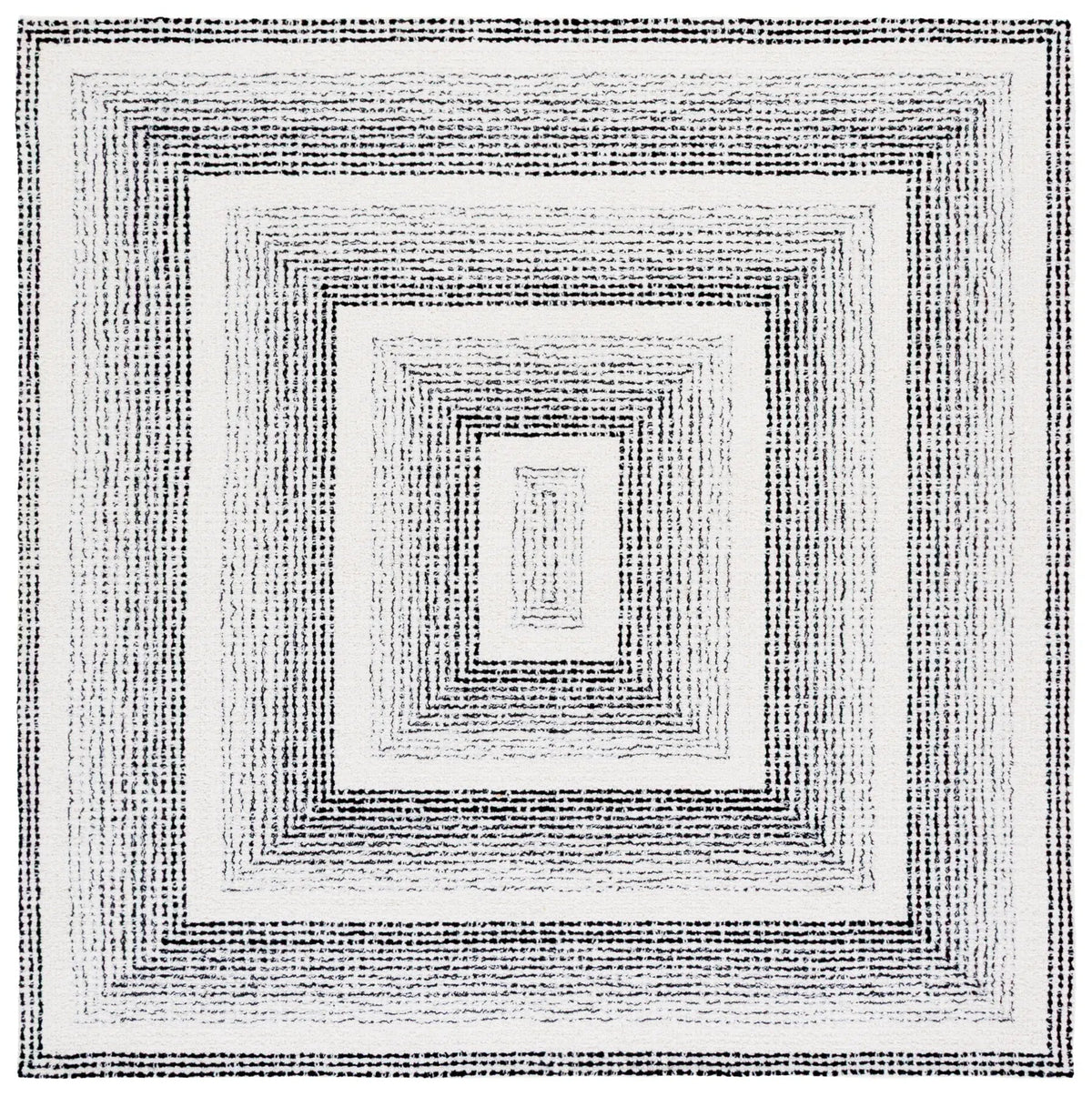 Safavieh Pine 6'-0" x 6'-0" Rug in Black / Ivory