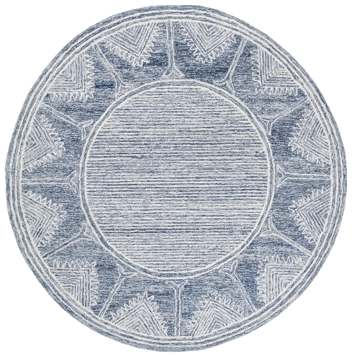 Safavieh Pine 6'-0" x 6'-0" Rug in Blue / Ivory
