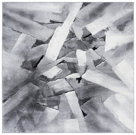 Safavieh Porcello 6'-7" x 6'-7" Rug in Ivory / Grey