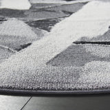 Safavieh Porcello 6'-7" x 6'-7" Rug in Ivory / Grey