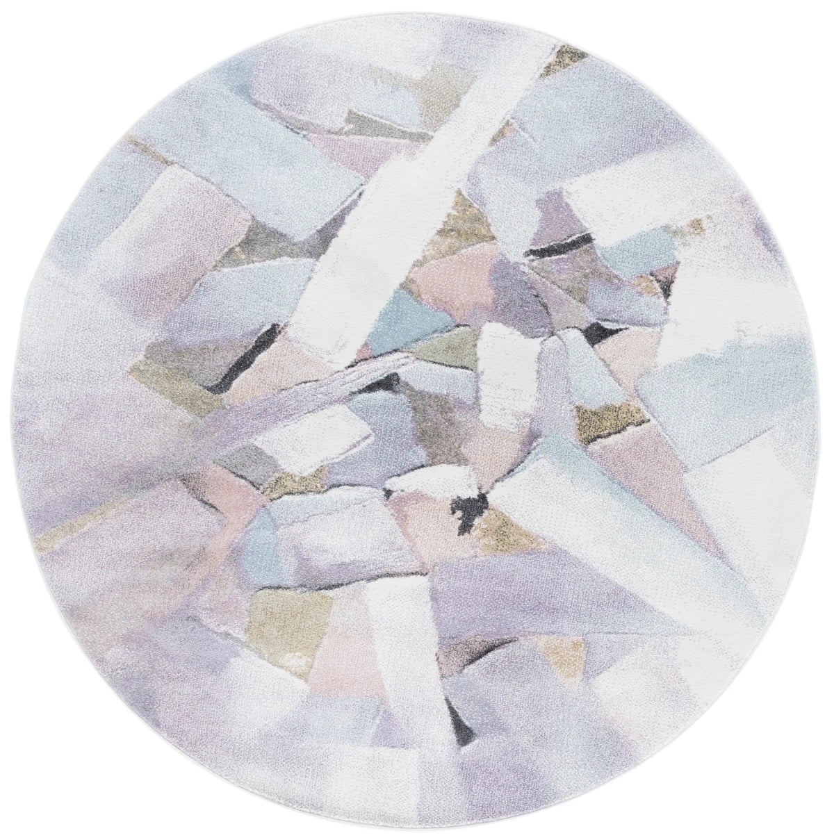 Safavieh Porcello 6'-7" x 6'-7" Rug in Blue / Pink