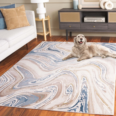 Safavieh Prestige Pte108B Beige/Blue Rug.