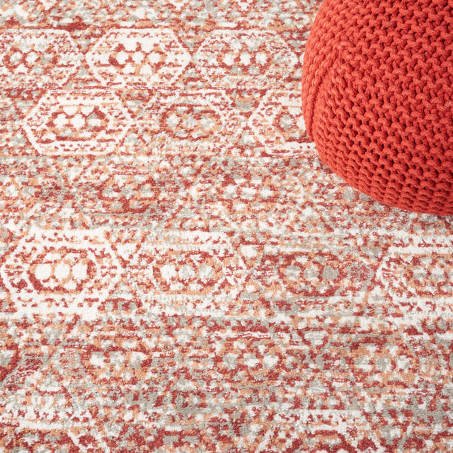 Safavieh Pyramid Pyr218P Rust/Ivory Grey Rug.
