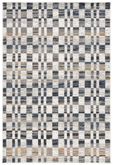 Safavieh Pyramid 4'-5" x 6'-5" Rug in Ivory / Grey Navy