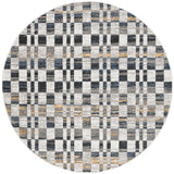 Safavieh Pyramid 6'-7" x 6'-7" Rug in Ivory / Grey Navy