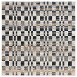 Safavieh Pyramid 6'-7" x 6'-7" Rug in Ivory / Grey Navy