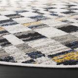 Safavieh Pyramid 6'-7" x 6'-7" Rug in Ivory / Grey Navy