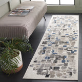 Safavieh Pyramid 2'-2" x 8'-0" Rug in Ivory / Grey Navy
