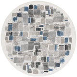 Safavieh Pyramid 6'-7" x 6'-7" Rug in Ivory / Grey Navy