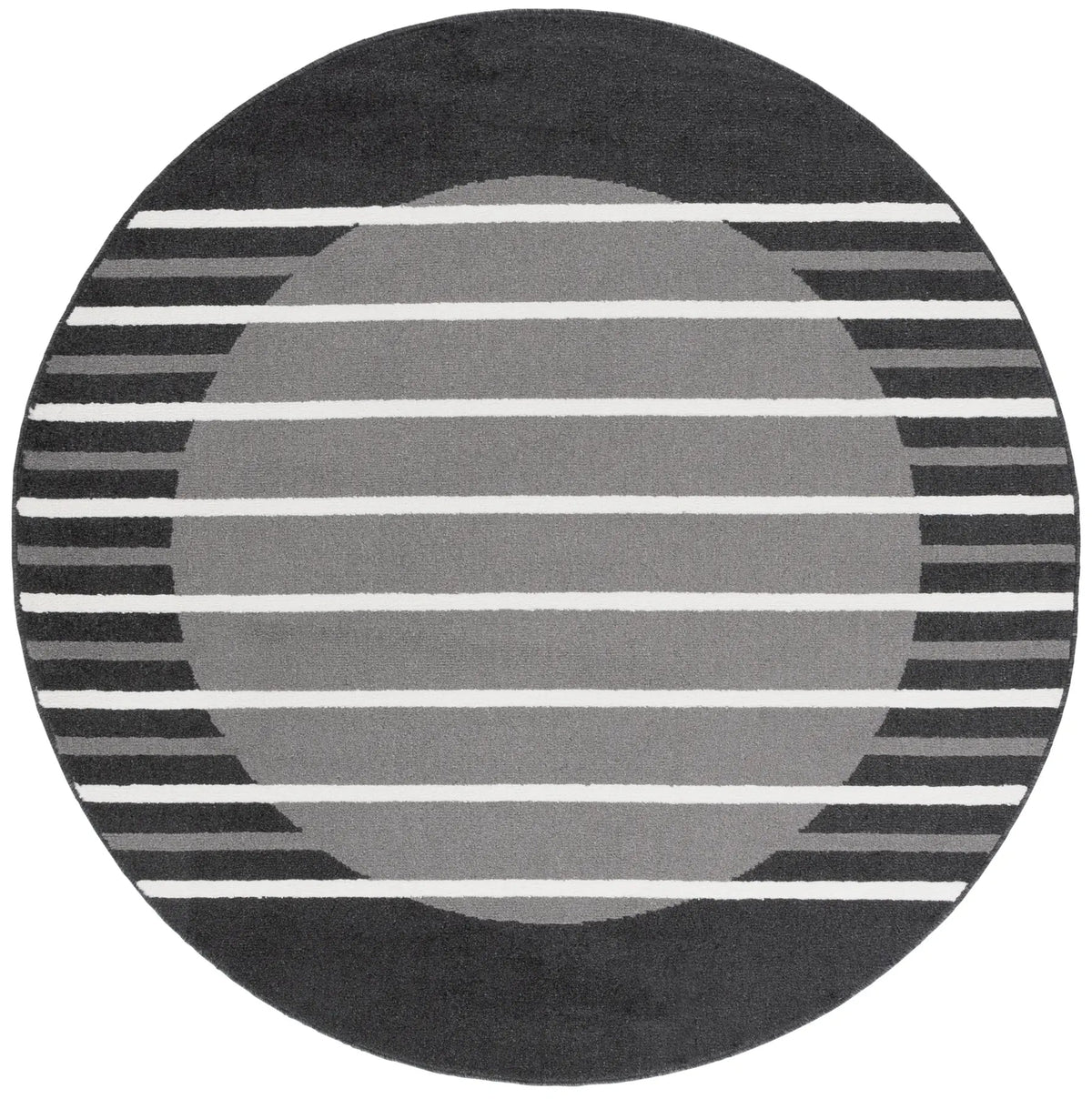 Safavieh Pyramid 6'-7" x 6'-7" Rug in Grey / Ivory Black